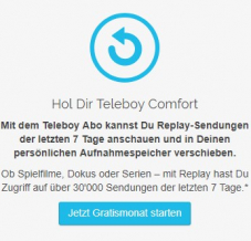 TV-Abo «Teleboy Comfort» 1 Monat für CHF 0.- testen