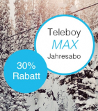 TV-Abo «Teleboy MAX» (Jahresabo) mit 30% Rabatt im ersten Jahr