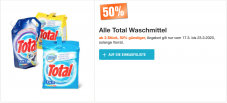 Total Waschmittel um 50 % reduziert