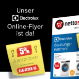 5% auf alles von Electrolux bei Nettoshop, z.B. Electrolux GA55Li cn Geschirrspüler Chrom für CHF 941.12 statt CHF 990.65