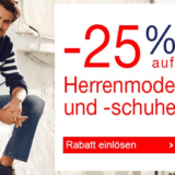 Nur heute: 25% auf Herrenmode und –schuhe bei Quelle, z.B. Wrangler Stretch-Jeans für CHF 67.43 statt CHF 89.90