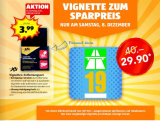 Vignette 2019 bei Aldi am 8.12. für 29.90 CHF ab 100.- CHF Einkauf