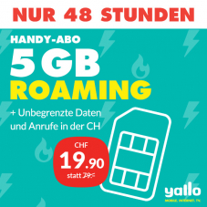 yallo smart europe (CH alles unlim., 5GB Roaming in Europa & Nordamerika) zum Piratenpreis