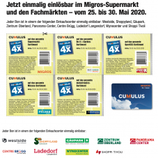 4x Cumulus bei Migros Aare