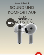 Airpods 4 (mit und ohne ANC) bei Sunrise