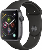 Apple Watch Series 4 Aluminiumgehäuse Spacegrau Sportarmband Schwarz