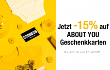 -15% Rabatt auf ABOUT YOU Geschenkkarten