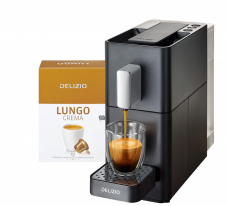 Delizio Carina Kapselmaschine inkl. 48 Stück Lungo Crema Kapseln im Blickdeal