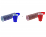 2er-Set FTM Einwegbecher Beer Pong 50 Stück Rot + 50 Stück Blau