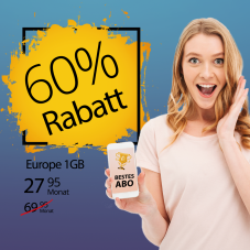 Salt Europe 1GB für CHF 27.95 bei Handy-Abovergleich