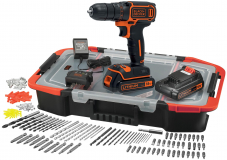 Hammer – Black&Decker 18 Li, 2 Akkus & 160-tlg. Zubehör fast zum Preis vom Bohrschrauber alleine bei Do It + Garden