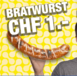 Bratwurst und Energy Drink für jeweils 1 CHF bei Lipo