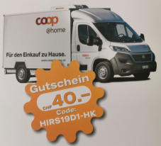 CHF 40 Rabatt bei Coop@home