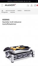 Koenig Raclette Grill inkl. Kartoffelwärmer (Bestpreis!)