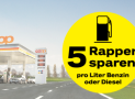 Coop Pronto Gutschein für 5 Rappen pro Liter Rabatt (Benzin & Diesel)