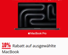 Bis zu 10% Rabatt auf ausgewählte MacBook Air & MacBook Pro bei Interdiscount