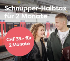 SBB Gutschein für Schnupper-Halbtax – 2 Monats-Abo für 33, einlösbar bis 11.12.24