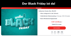 yallo black alles unlimitiert in der Schweiz + unlimitiert Ausland-Internet für chf 23.90