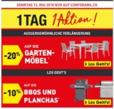 Conforama: 20% auf Gartenmöbel & 10% auf Grills