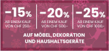 [SAMMELDEAL] Conforama: -15% ab CHF 250.- / -20% ab CHF 500.- / – 25% ab CHF 1000.- auf Möbel, Dekoration & Haushaltgeräten