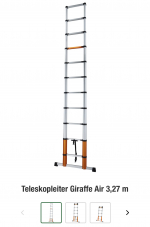 50% auf Teleskopleiter Giraffe Air 3,27 m bei Migros Do It