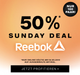 Nur heute: 50% auf Reebok bei Dosenbach