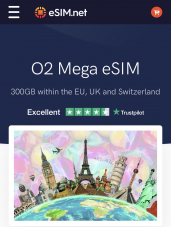 30Tages-esim mit 300 (!) GB Daten, ganz Europa inkl. CH