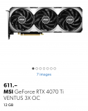 RTX 4070 Ti für 611.- (Preisfehler?)