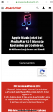 4 Monate Apple Music gratis via Mediamarkt Website.