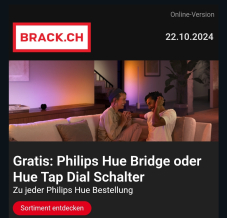 Gratis: Phillips Hue Bridge oder Hue Tap Dial Schalter