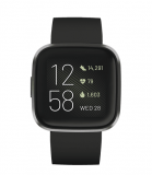 FITBIT Versa 2 Smartwatch (S und L, Silikon, Schwarz/Carbon) bei MediaMarkt