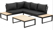 Daydeal – Greemotion Loungeset Rio, Grau, 3 Sitzplätze Drei-Teiliges Lounge-Set