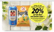 Denner: 20% Rabatt auf alle Biere und Zweifel-Chips – auch auf bestehende Aktionen