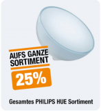 [PHILIPS HUE] 25% aufs genze Sortiment bei do it+garden (kumulierbar mit CHF 30.- Rabatt)