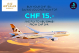 WOW Deal #5: CHF 150.- Wertgutschein ETIHAD AIRWAYS Flüge für CHF 15.-