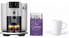 JURA E6 Kaffeemaschine + Café Crème + Kaffeetassen 2er Set