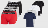 Nur noch heute – 6er Pack Jack & Jones T-Shirts /  Replay Boxershorts bei Lounge by Zalando