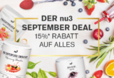 15% auf alles bei nu3 ab einem Bestellwert von CHF 60.-, z.B. nu3 Bio Kokosöl für CHF 7.57 statt CHF 8.90