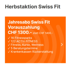 Migros Fitness CHF 100 Rabatt auf das Swiss Fit Abo