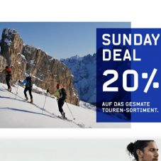 Nur heute: 20% auf das Outdoor- und Tourensortiment, Fitnessgeräte und ausgewählte Fussballschuhe bei Ochsner Sport