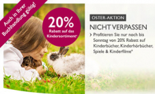 20% Rabatt (ohne MBW) auf Kinderbücher, Kinderhörbücher, Spiele & Kinderfilme bei Orell Füssli