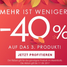 40% auf das dritte Produkt bei Parfumcity