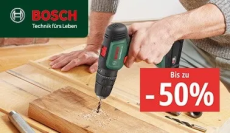 Bis zu -50% auf Bosch-Produkte bei Jumbo, z.B. Bosch Akku-Bohrschrauber GSR 18V-45 mit 2 Akkus