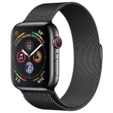 APPLE Watch Series 4 GPS + Cellular, 44mm Edelstahlgehäuse, Space Schwarz mit Milanaise Armband bei microspot