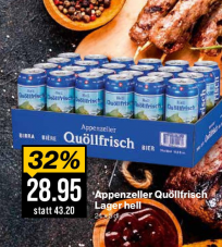 Appenzeller Bier Quöllfrisch hell, 24 x 50 cl