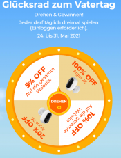 Glücksrad bei Reolink und mit etwas Glück eine Argus 2E gewinnen