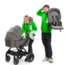 Daydeal – Kinderwagenset Walk N Care Air Schwarz Luftgefedertes Premium Kinderwagenset