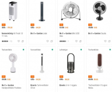 Do it + Garden Migros –  Verschiedene Luftkühler, Tischventilatoren, Turmventilatore usw. mit 50% Rabatt