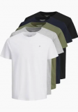 JACK & JONES Male T-shirt 5er Pack in den Grössen XS, L bis XXL bei Amazon Prime