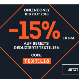 15% auf bereits reduzierte Textilien bei SportScheck